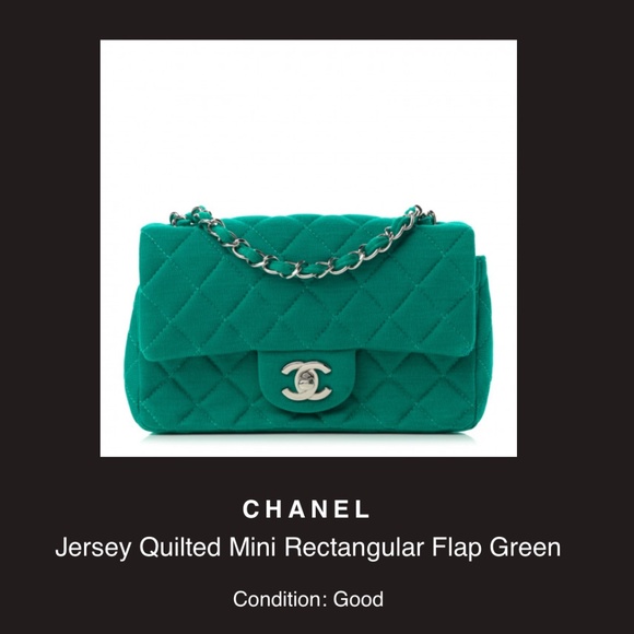 Chanel Quilted Mini Rectangular Flap Green - Picture 1 of 4